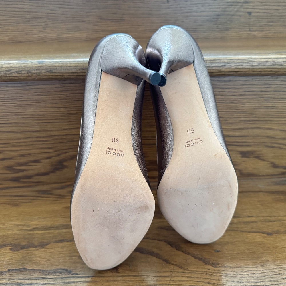 Gucci Bamboo Accent Leather Pumps 9 Like New - Picture 5 of 5